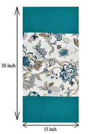 Clasiko? Cotton Bolster Covers; Set of 2; 220 TC; Printed with Teal Blue Border; 30x15 Inches-thumb3