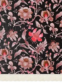 Clasiko 6 Seater PVC Table Cover; Pink Flowers On Black Base; Anti Slip; 60x90 Inches; 6 Seater-thumb4