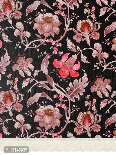 Clasiko 6 Seater PVC Table Cover; Pink Flowers On Black Base; Anti Slip; 60x90 Inches; 6 Seater-thumb5