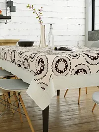 Clasiko 6 Seater Pvc Table Cover; Kitchen Utensils With Checks; Anti Slip; 60X90 Inches; 6 Seater-thumb2