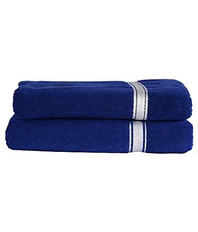 The Home Story Blue Cotton Towel Set Towel - Set of 2