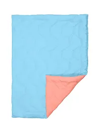 Clasiko Babies & Kids All Season Reversible Crib Blanket; 200 GSM; 0-8 Years; Size - 45x60 Inches; Aqua & Candy Peach-thumb4