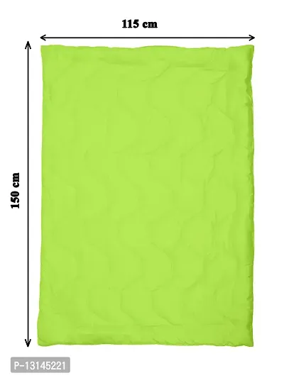 Clasiko Babies & Kids All Season Reversible Crib Blanket; 200 GSM; 0-8 Years; Size - 45x60 Inches; Green & Sea Green-thumb5