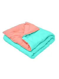 Clasiko Babies & Kids All Season Reversible Crib Blanket; 200 GSM; 0-8 Years; Size - 45x60 Inches; Sea Green & Candy Peach-thumb3