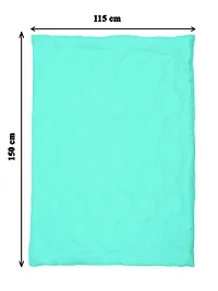 Clasiko Babies & Kids All Season Reversible Crib Blanket; 200 GSM; 0-8 Years; Size - 45x60 Inches; Teal & Sea Green-thumb3