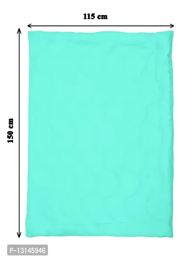 Clasiko Babies & Kids All Season Reversible Crib Blanket; 200 GSM; 0-8 Years; Size - 45x60 Inches; Teal & Sea Green-thumb4