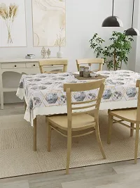 Clasiko 4 Seater PVC Table Cover; Grey & White Marble Print; Anti Slip; 54x78 Inches; 4 Seater-thumb1