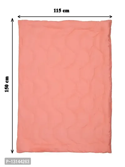 Clasiko Babies & Kids All Season Reversible Crib Blanket; 200 GSM; 0-8 Years; Size - 45x60 Inches; Candy Peach & Cream-thumb5
