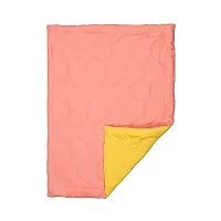Clasiko Babies & Kids All Season Reversible Crib Blanket; 200 GSM; 0-8 Years; Size - 45x60 Inches; Candy Peach & Yellow-thumb3