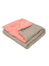 Clasiko Babies & Kids All Season Reversible Crib Blanket; 200 GSM; 0-8 Years; Size - 45x60 Inches; Taupe & Candy Peach-thumb3