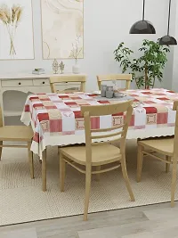 Clasiko 6 Seater PVC Table Cover; Red & White Checks; Anti Slip; 60x90 Inches-thumb1