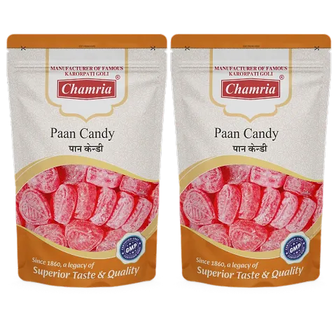 Chamria Paan Candy Mouth Freshener 120 Gm Pouch (Pack of 2)