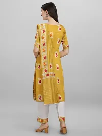 Staight Galaxy Cotton Batic Kurti Pant With Dupatta Set-thumb1