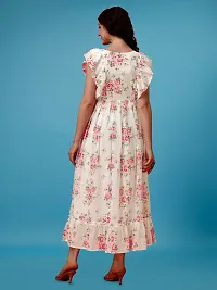 Attractive Printed fit and flared dress-thumb1