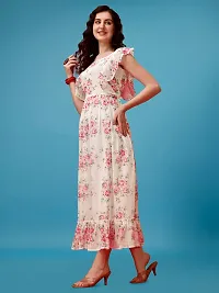 Attractive Printed fit and flared dress-thumb2