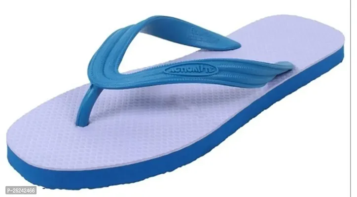Stylish White Rubber Solid Thong Flip-Flops For Men-thumb0