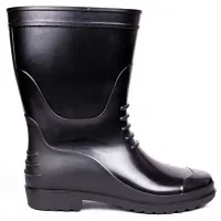 Stride in Style: Hillson Chota Hathi Plain Black Gumboots for Men - Unmatched Comfort and Durability-thumb3