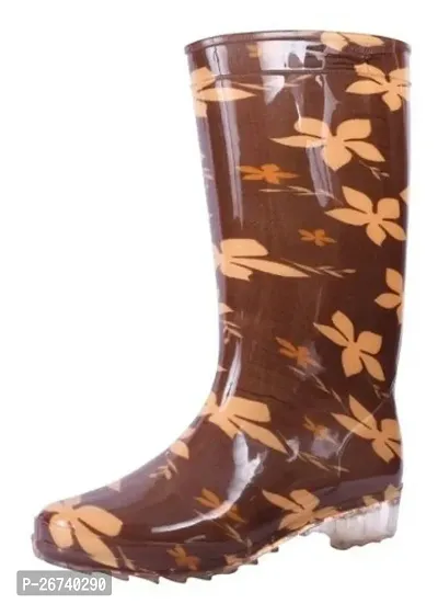 Style Brown Gumboots For Women-thumb0