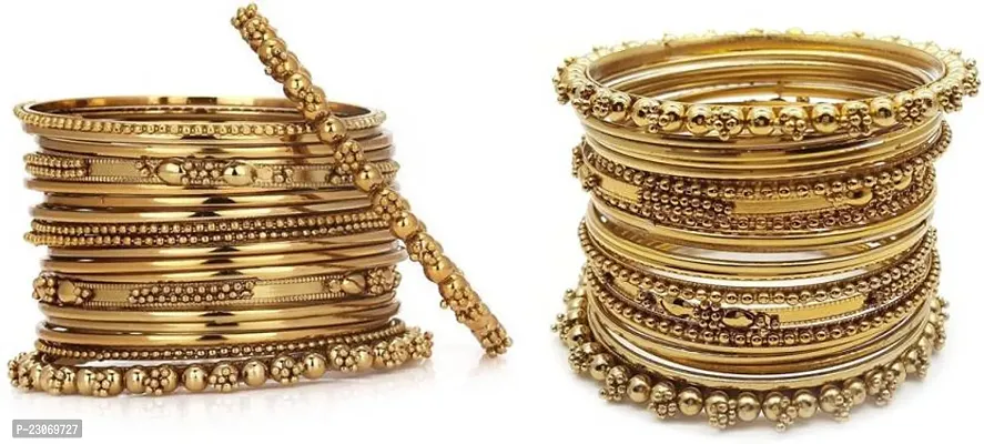 Alloy Gold-Plated Bangle Set  (Pack Of 40)-thumb0