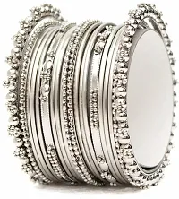 Metal Silver Bangle Set  (Pack Of 36)-thumb2