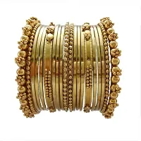 Brass Gold-Plated Bangle Set  (Pack Of 20)-thumb2