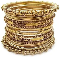 Brass Gold-Plated Bangle Set  (Pack Of 20)-thumb1