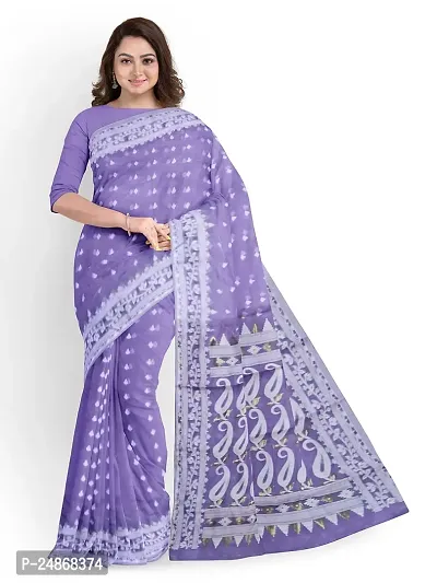 Beautiful Cotton Woven Design Saree Without Blouse Piece-thumb0