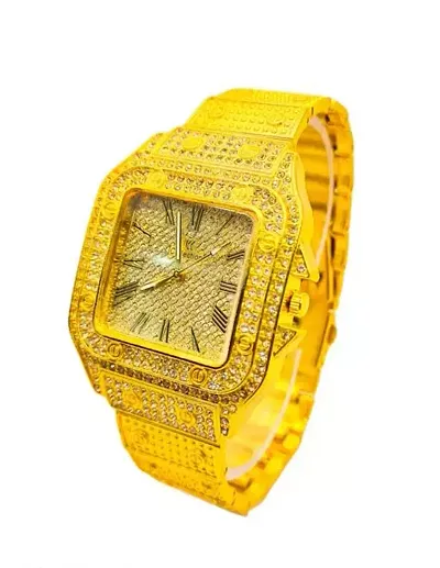 Fancy Stylish Design Luxury Diamond Collection Watch for Men