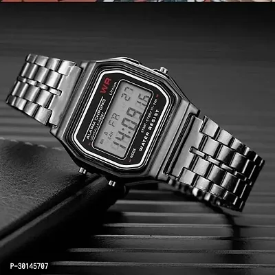 Fancy PRO Digital Square Dial Unisex Wrist Watch for Men  Women-thumb0