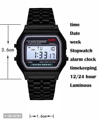 Fancy PRO Digital Square Dial Unisex Wrist Watch for Men  Women-thumb5