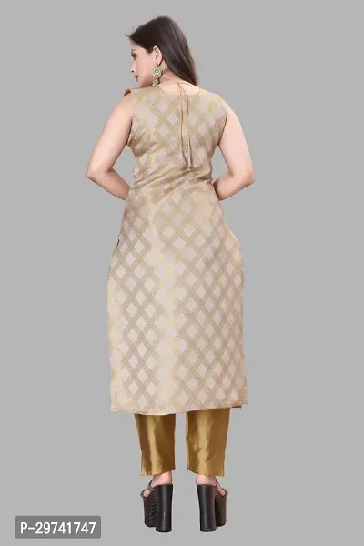 Stylish Jacquard Kurta And Pant With Dupatta Set For Women-thumb3