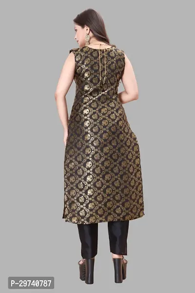 Stylish Jacquard Kurta And Pant With Dupatta Set For Women-thumb3