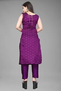 Stylish Purple Jacquard Kurta Bottom Set For Women-thumb1