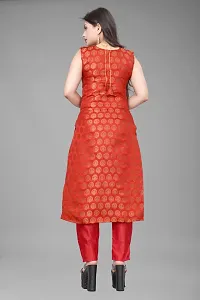 Stylish Jacquard Kurta And Pant With Dupatta Set For Women-thumb2