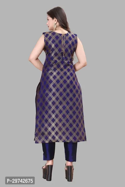 Stylish Jacquard Kurta And Pant With Dupatta Set For Women-thumb3