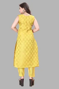 Stylish Jacquard Kurta And Pant With Dupatta Set For Women-thumb2