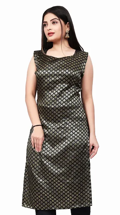 Stylish Jacquard Woven Design Stitched Kurta For Women