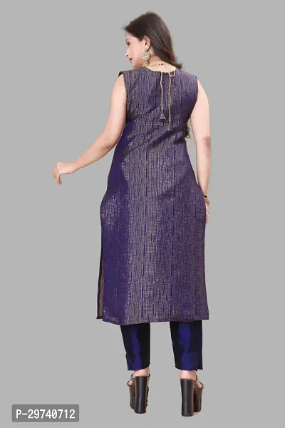 Stylish Jacquard Kurta And Pant With Dupatta Set For Women-thumb3