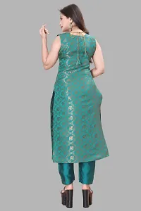 Stylish Jacquard Kurta And Pant With Dupatta Set For Women-thumb2