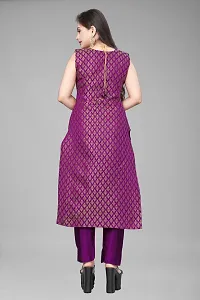 Stylish Jacquard Kurta And Pant With Dupatta Set For Women-thumb2