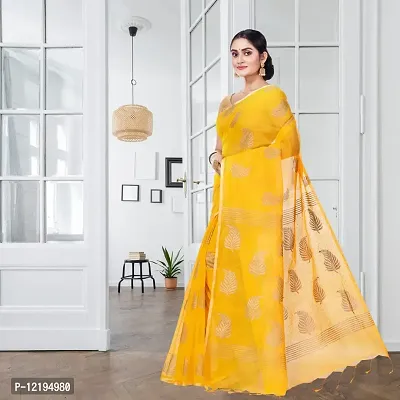 Yellow & green par bot pata taant saree