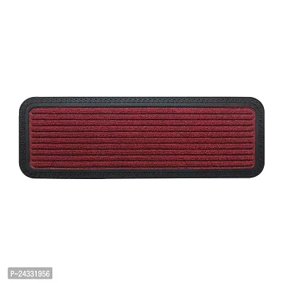 Mats Avenue Polypropylene And Rubber Striped Patterned Step And Stair Door Mat Red Color Washable 25X75 Cm Extra Large