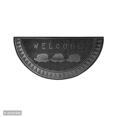 Mats Avenue Rubber Half Round Pin Dot Door Mat Anti Slippery Black (Hedgehog Design) 29X60 Cm Set Of 1