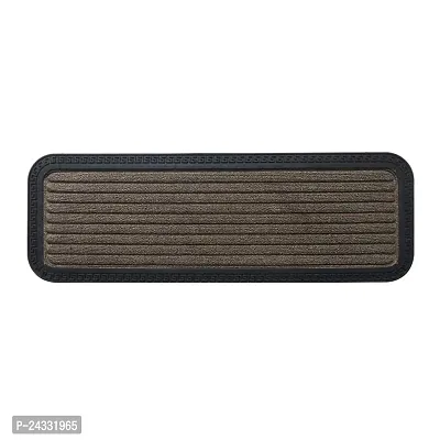 Mats Avenue Polypropylene And Rubber Striped Patterned Step And Stair Door Mat Brown Color Washable 25X75 Cm Extra Large-thumb0