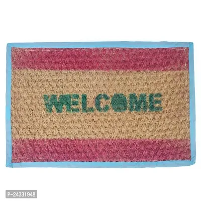 Mats Avenue Coir Door Mat With Natural Rubber Backing Welcome Print With Side Finishing 40X60