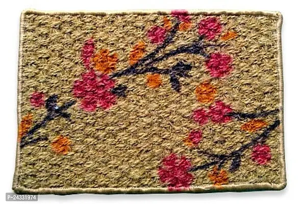 Mats Avenue Floral Door Mat (Coir, 14X20 Inches)