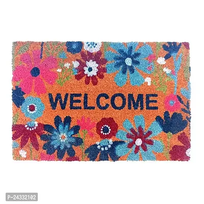 Mats Avenue Printed Doormat (Multicolor Welcome , Coir And Rubber , 70X45Cm) Set Of 1