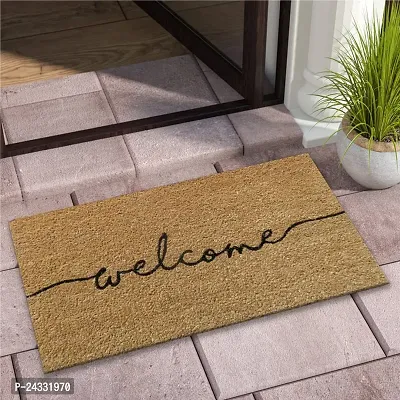 Mats Avenue Coir Door Mat 35X60 Cm Hand Crafted Welcome Pattern For All Floor And Entrance Set Of 1