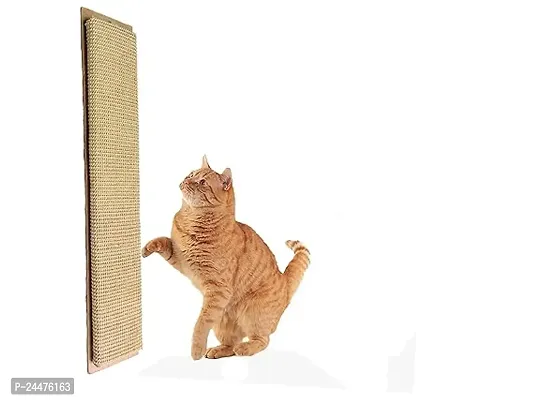 Mats Avenue reg; Cat Scratching Post Made of Soft Jute Hanging Type 10.5x60 CM Large Brown with Screw for Hanging Set of 1