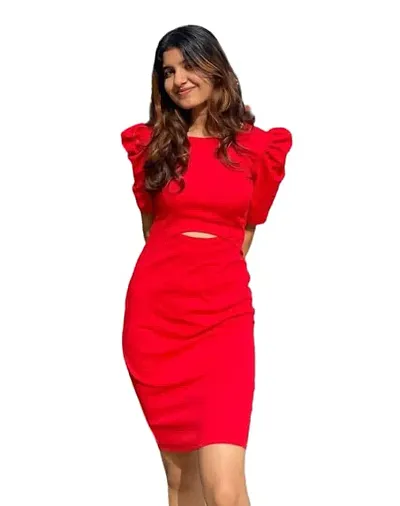 Stylish Lycra Solid Dress for Women